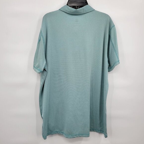 Canada Weather Men Green Knit Short Sleeve Collar Neck Polo Shirt Top Size Large - Picture 5 of 9